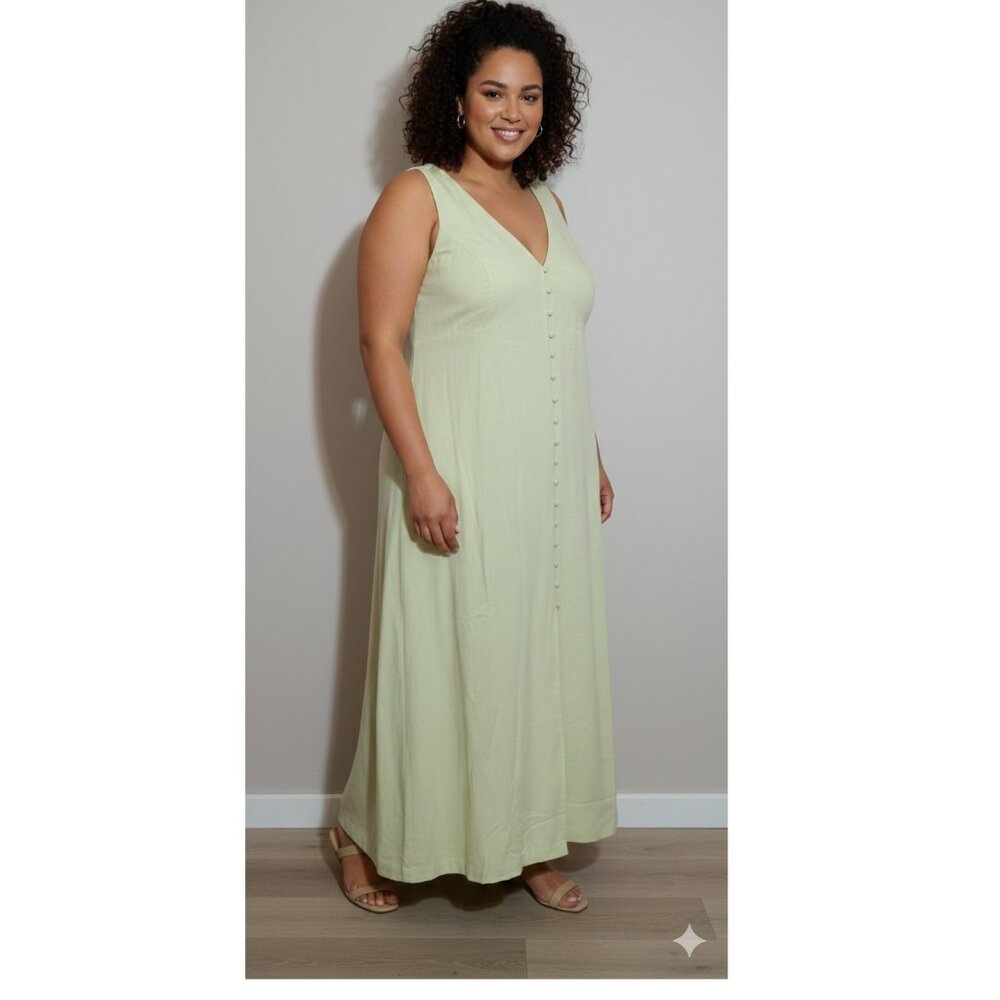 The Drop Linen Maxi Dress